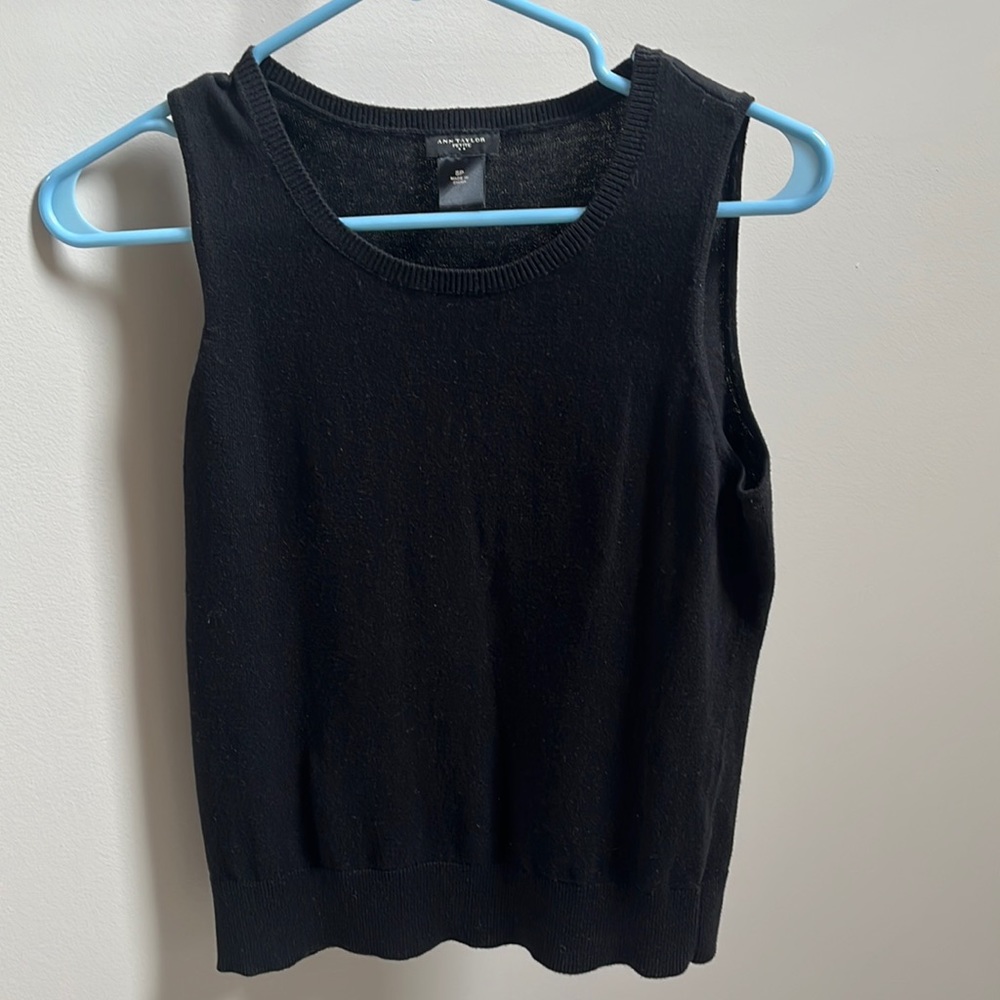 Ann Taylor cotton black shell, size SP